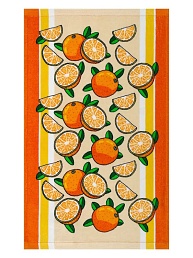 Полотенце кухонное махровое Апельсин Оранжевое м1223