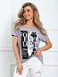 Женская футболка Флорет Серый меланж