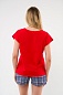 Костюм из футболки и шорт из кулирки Алиса / Красный