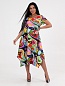 Женское платье "Волна" ПлК-458 / Разноцветный завиток