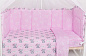 Набор в кроватку 7 предметов "Мишка с бантиком" / Розовый