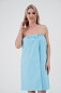 Халат женский банный из вафельного полотна Парео / Небесно-голубой