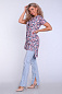Женская туника-рубашка 70037 Серая